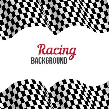 Background with checkered racing flag. Stock Illustration