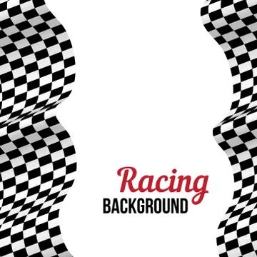 Background with checkered racing flag. Stock Illustration