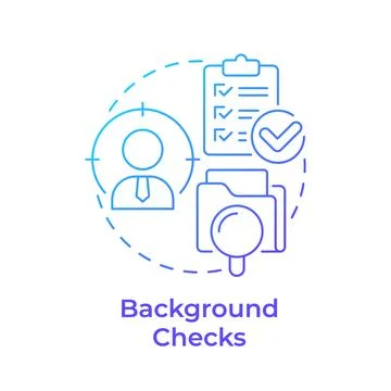 Background checks blue gradient concept icon Stock-Illustration