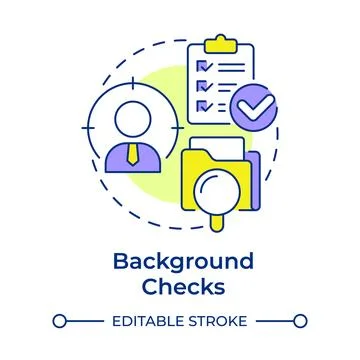Background checks multi color concept icon 스톡 일러스트