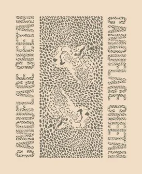 Background of cheetah motif Stock Illustration