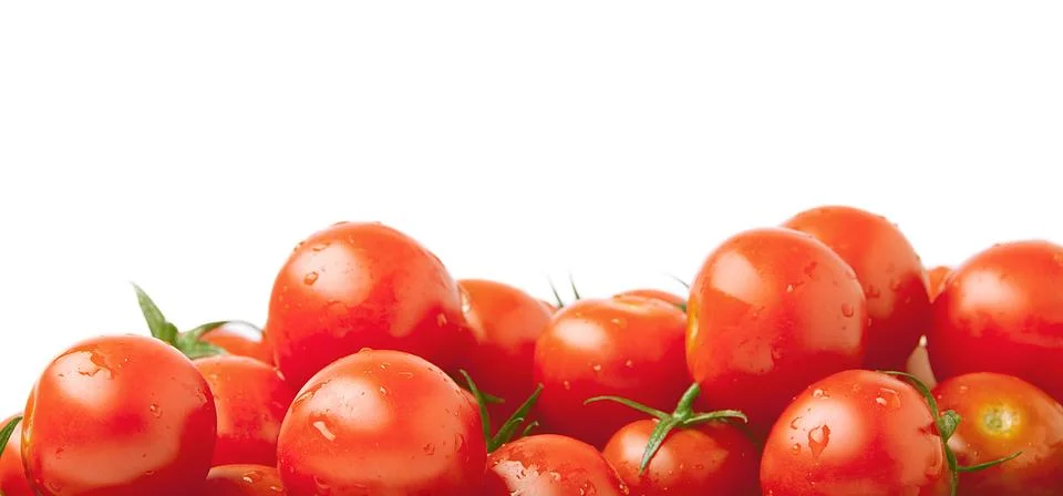 Background from cherry tomatoes Stock Photos