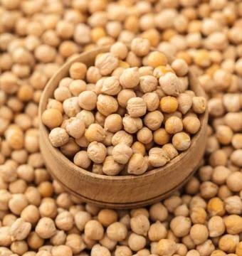 Background of chickpeas closeup Stock Photos