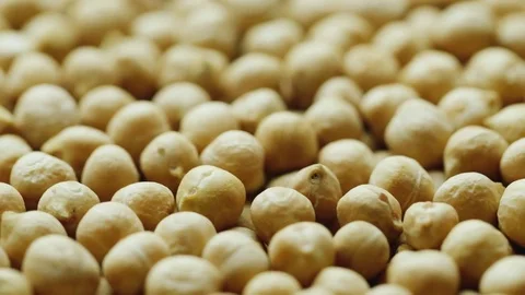 Background of chickpeas. Rotates, healthy food Stock Footage