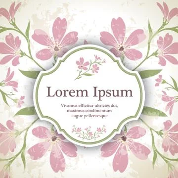 Background with chickweed flowers. Stock Illustration
