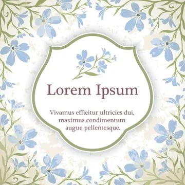 Background with chickweed flowers. Illustrazione stock