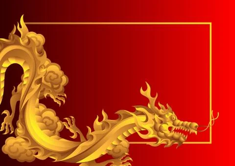 Background with Chinese dragons. Stock Illustration