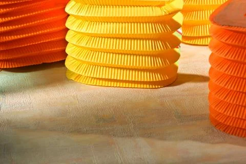 Background With Chinese Lanterns Stock Photos