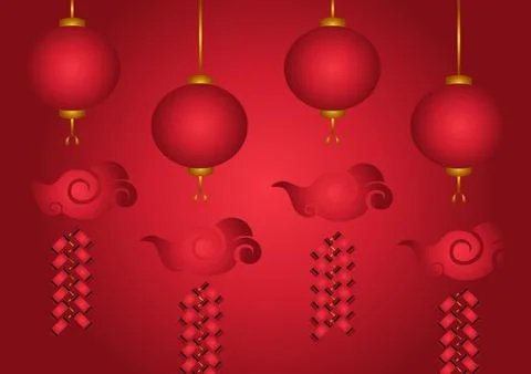 Background with chinese new year theme Stock Illustration