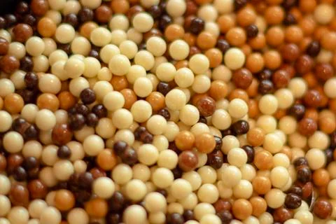 Background of the chocolate balls Stock Photos