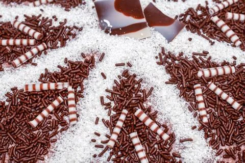 Background of chocolate cake Stock Photos