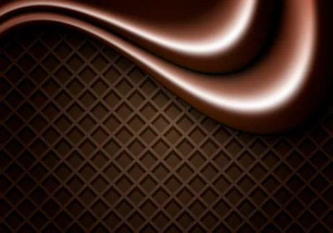 Background of chocolate wafers Stock Illustration