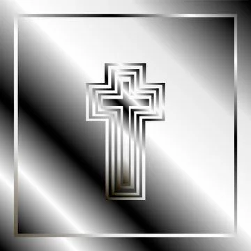 Background with christian cross Illustrazione stock