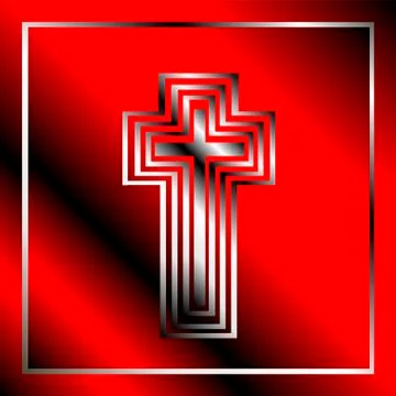 Background with christian cross Illustrazione stock