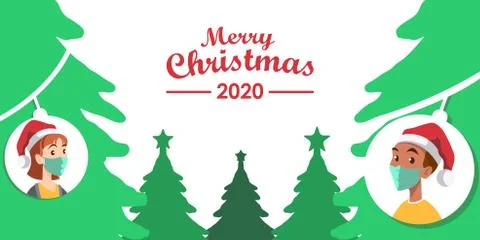 BACKGROUND CHRISTMAS 2020 Stock Illustration
