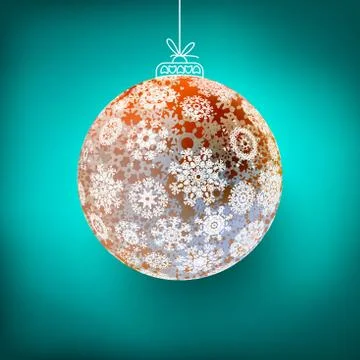 Background with Christmas ball. + EPS10 Stock Illustration