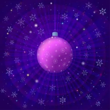 Background with Christmas ball Stock Illustration