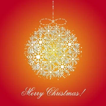 This is a background with a Christmas ball Stock Illustration