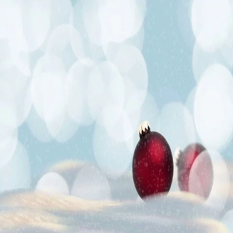 Background With Christmas Balls Stock Footage 69484474