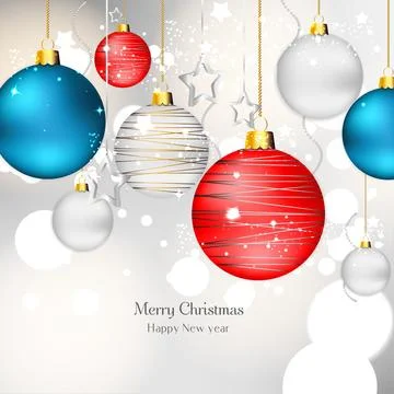 Background with christmas balls Stock Illustration