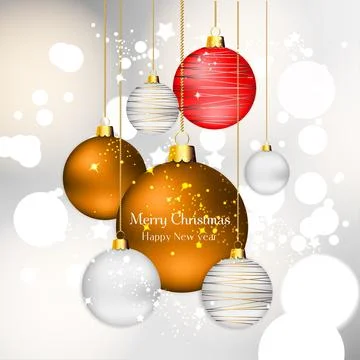 Background with christmas balls Stock Illustration