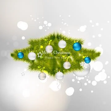 Background with christmas balls Stock Illustration