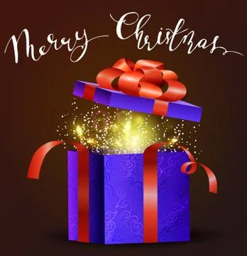 Background with Christmas box Illustrazione stock