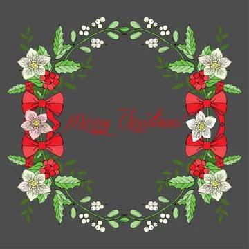 Background with Christmas decoration Stock Illustration