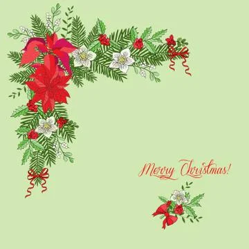 Background with Christmas decoration Stock Illustration