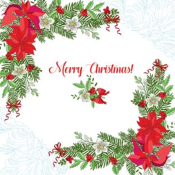 Background with Christmas decoration Stock Illustration