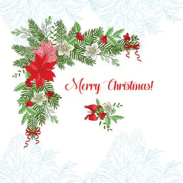 Background with Christmas decoration Stock Illustration