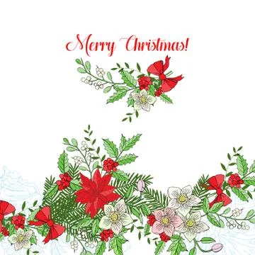 Background with Christmas decoration Stock Illustration