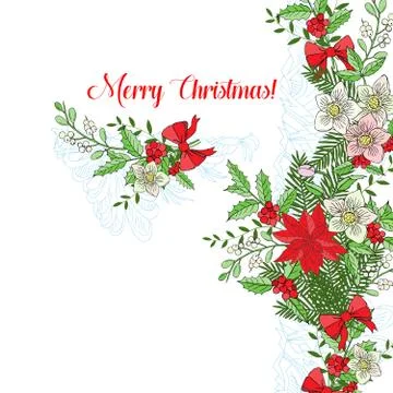 Background with Christmas decoration Stock Illustration