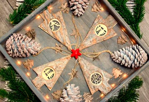 Background from christmas decoration,pattern and design concept. Stock Photos