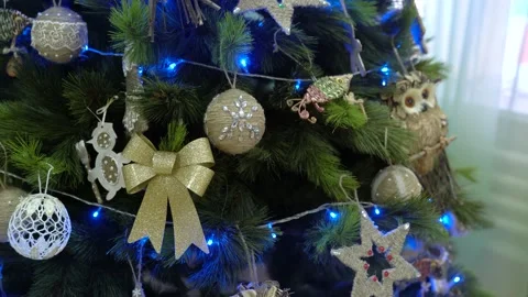 Background of Christmas decorations. Stock Footage 229024805