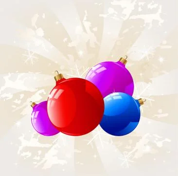 Background with Christmas decorations Stock Illustration