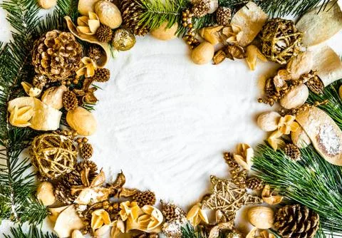 Background with Christmas decorations Foto stock