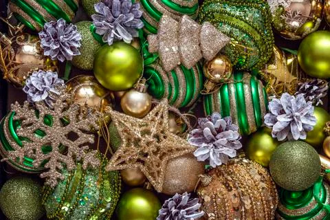 Background with Christmas decorations. Stock Photos