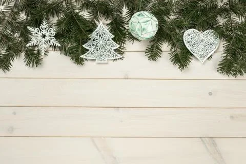 Background with Christmas decorations Stock Photos