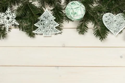 Background with Christmas decorations Stock Photos