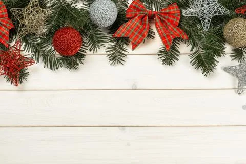 Background with Christmas decorations Stock Photos