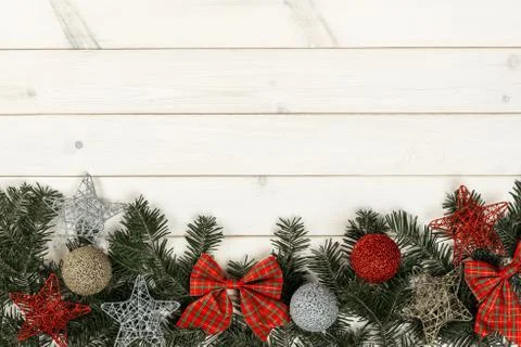 Background with Christmas decorations Stock Photos