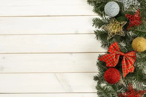 Background with Christmas decorations Stock Photos