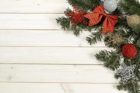 Background with Christmas decorations Stock Photos