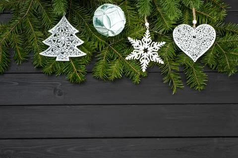 Background with Christmas decorations Stock Photos