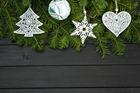 Background with Christmas decorations Stock Photos