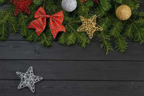 Background with Christmas decorations Stock Photos