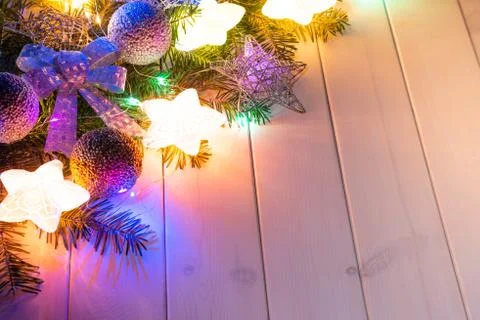Background with Christmas decorations Stock Photos