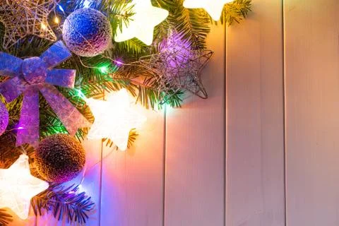 Background with Christmas decorations Stock Photos