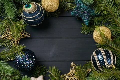 Background with Christmas decorations Stock Photos